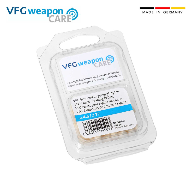 760 VFG cleaning felts, adaptors and rods